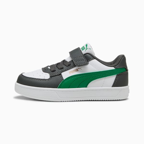 Sneakers pour enfants PUMA Caven 2.0, Shadow Gray-Archive Green-PUMA White, extralarge